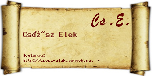 Csősz Elek névjegykártya