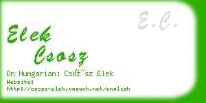 elek csosz business card